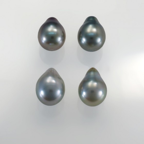 Ref. 891/paire Perles de Tahiti en forme goutte